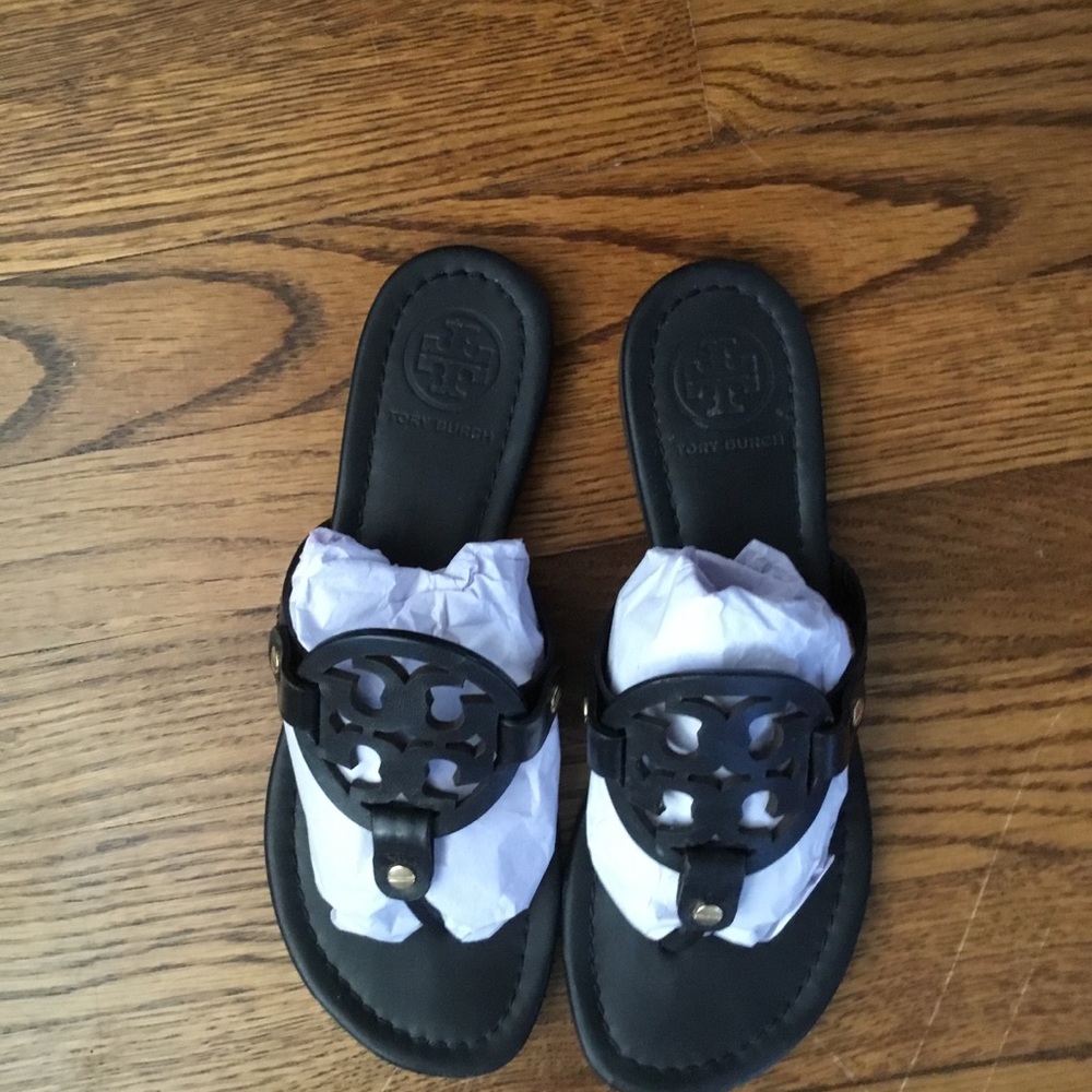 Tory Burch Miller Sandals - Sz 7  - Black